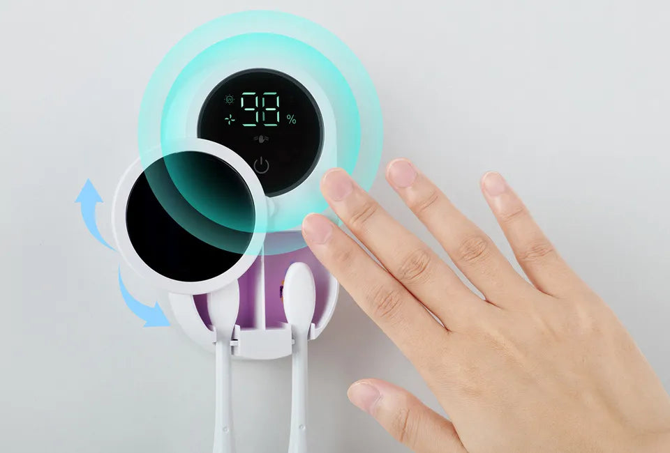 Nordelly Kompakt tandborststerilisator med automatisk UV-rengöring