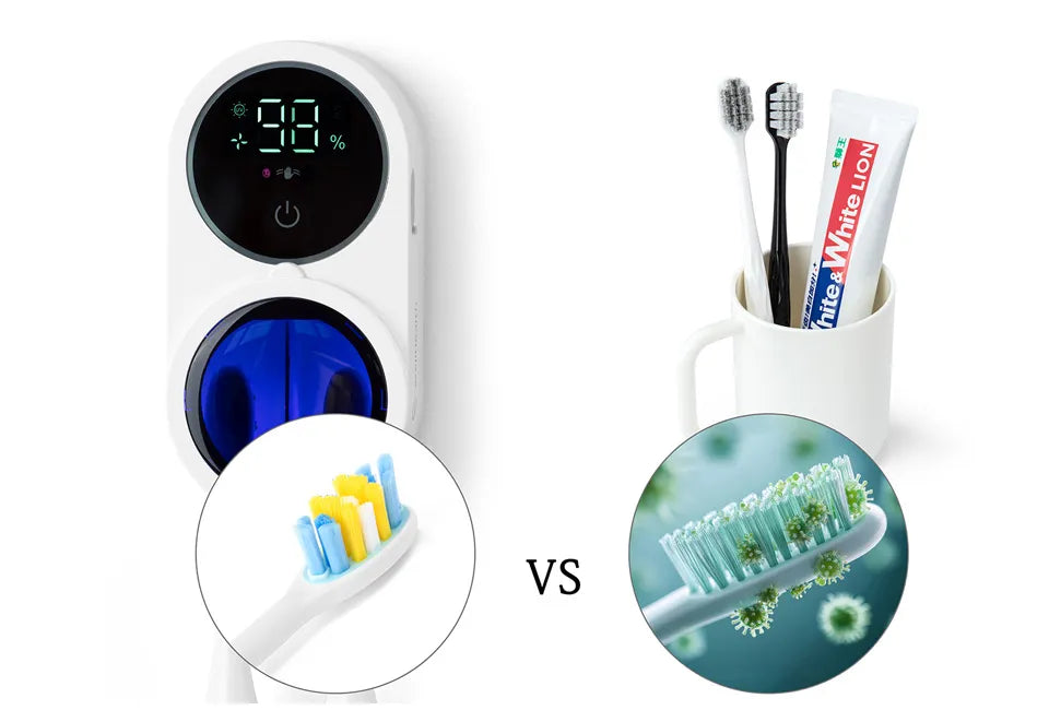 Nordelly Kompakt tandborststerilisator med automatisk UV-rengöring